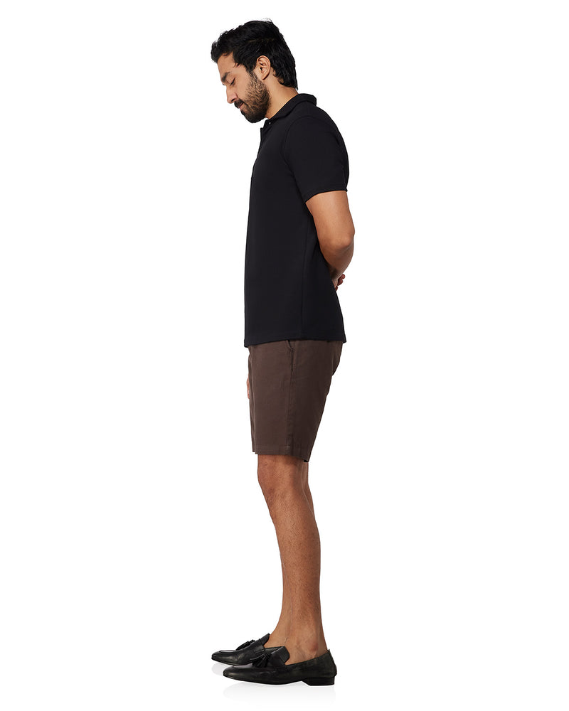 Weekender Cotton Linen Shorts - Brown