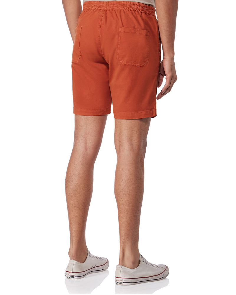 Urban Stretch Washed Shorts - Rust