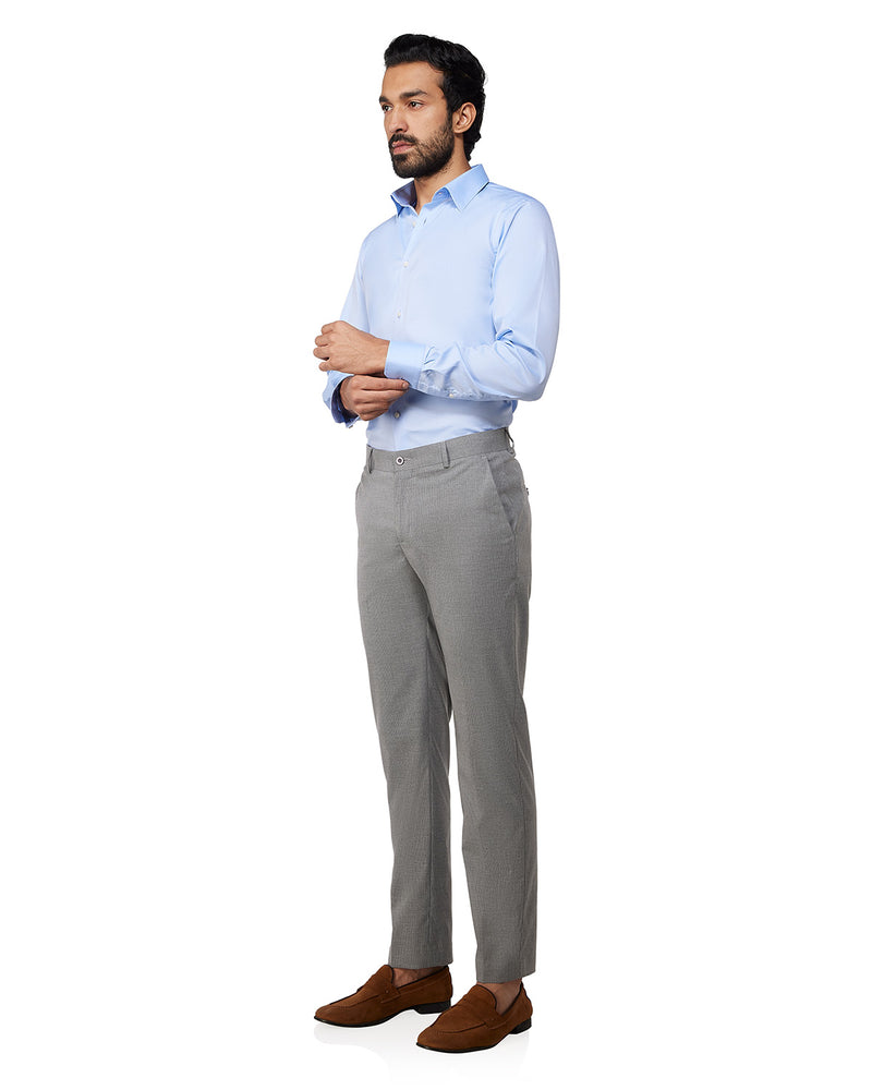 Argent Striped Dress Pants - Light Grey