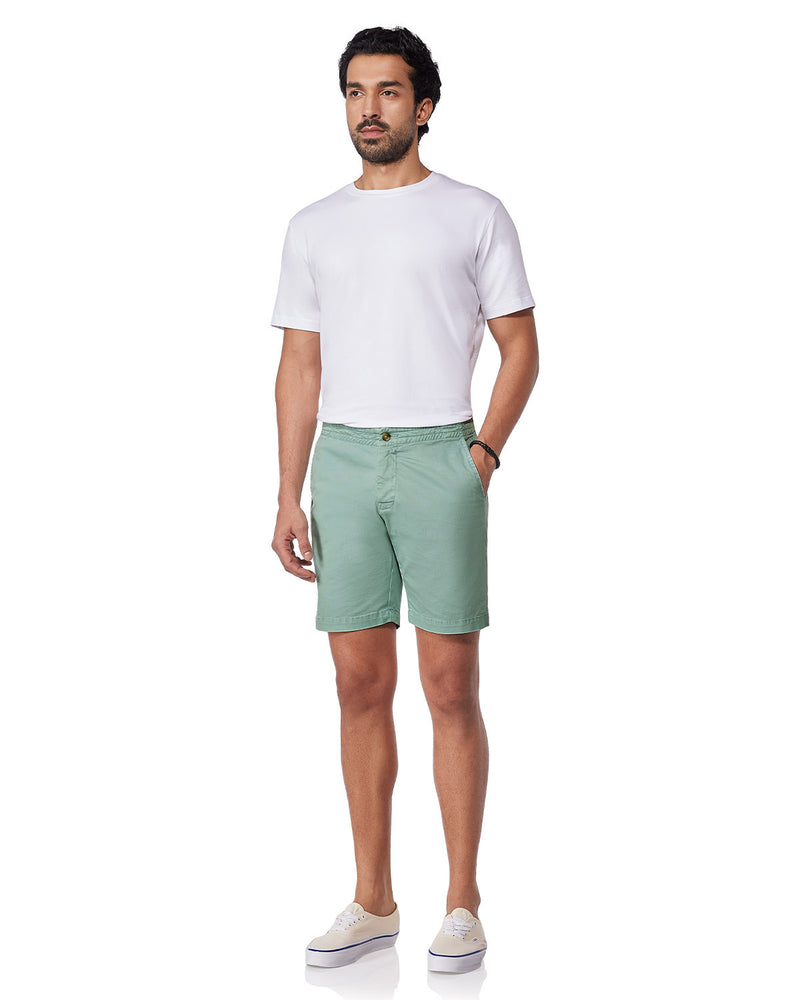 Urban Stretch Washed Shorts - Light Green