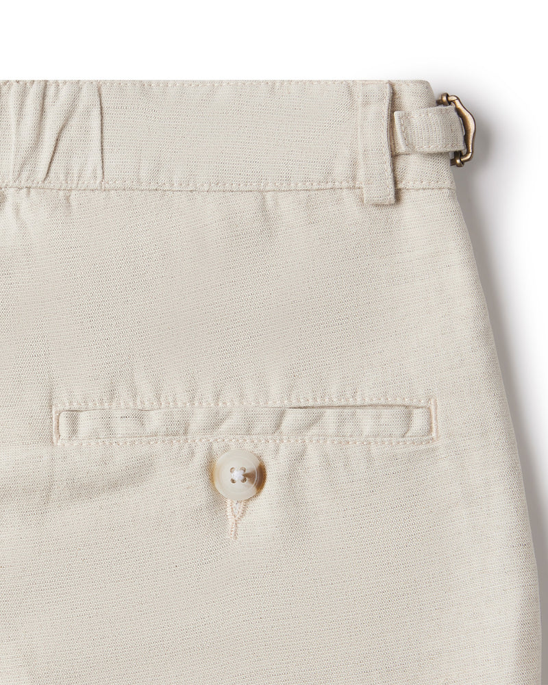 Weekender Cotton Linen Shorts - Ecru