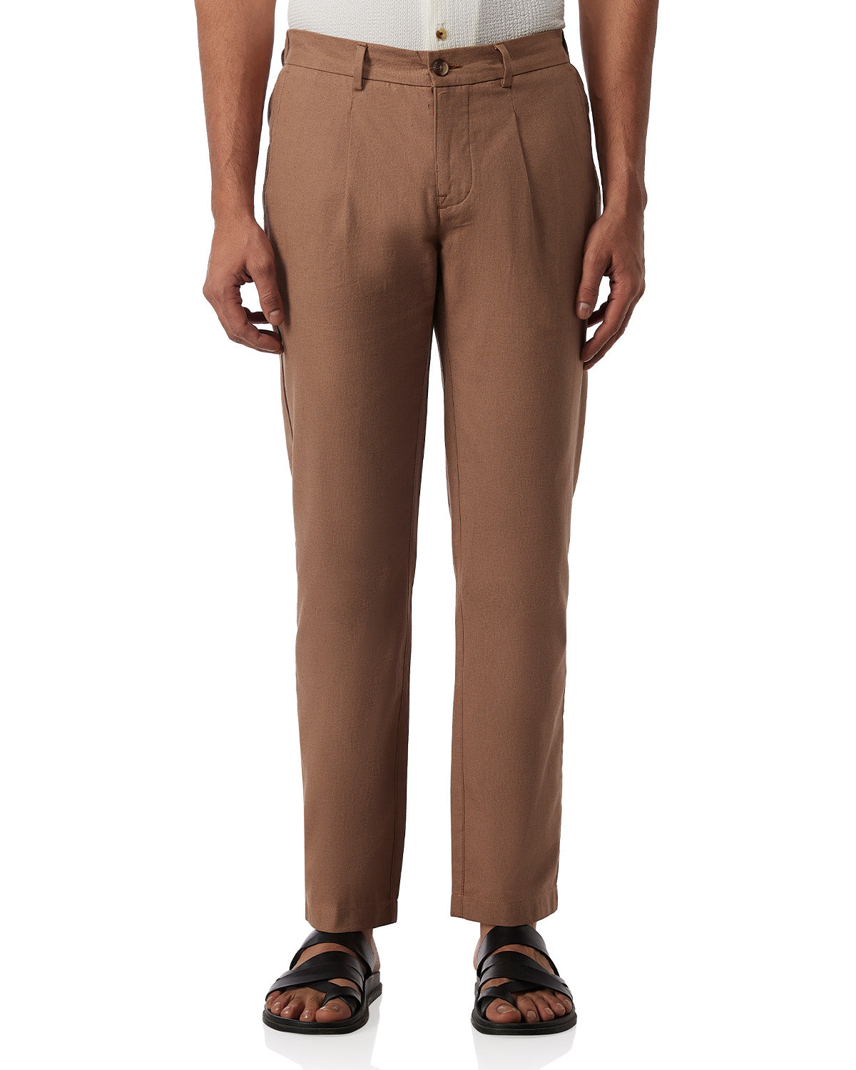 Tropicscape Cotton Linen Pants - Light Khaki