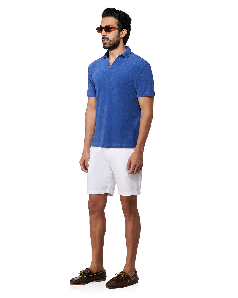 Weekender Cotton Linen Shorts - White