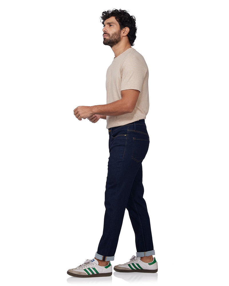 Japanese Back-Brushed Twill Stretch Jeans - Dark Blue