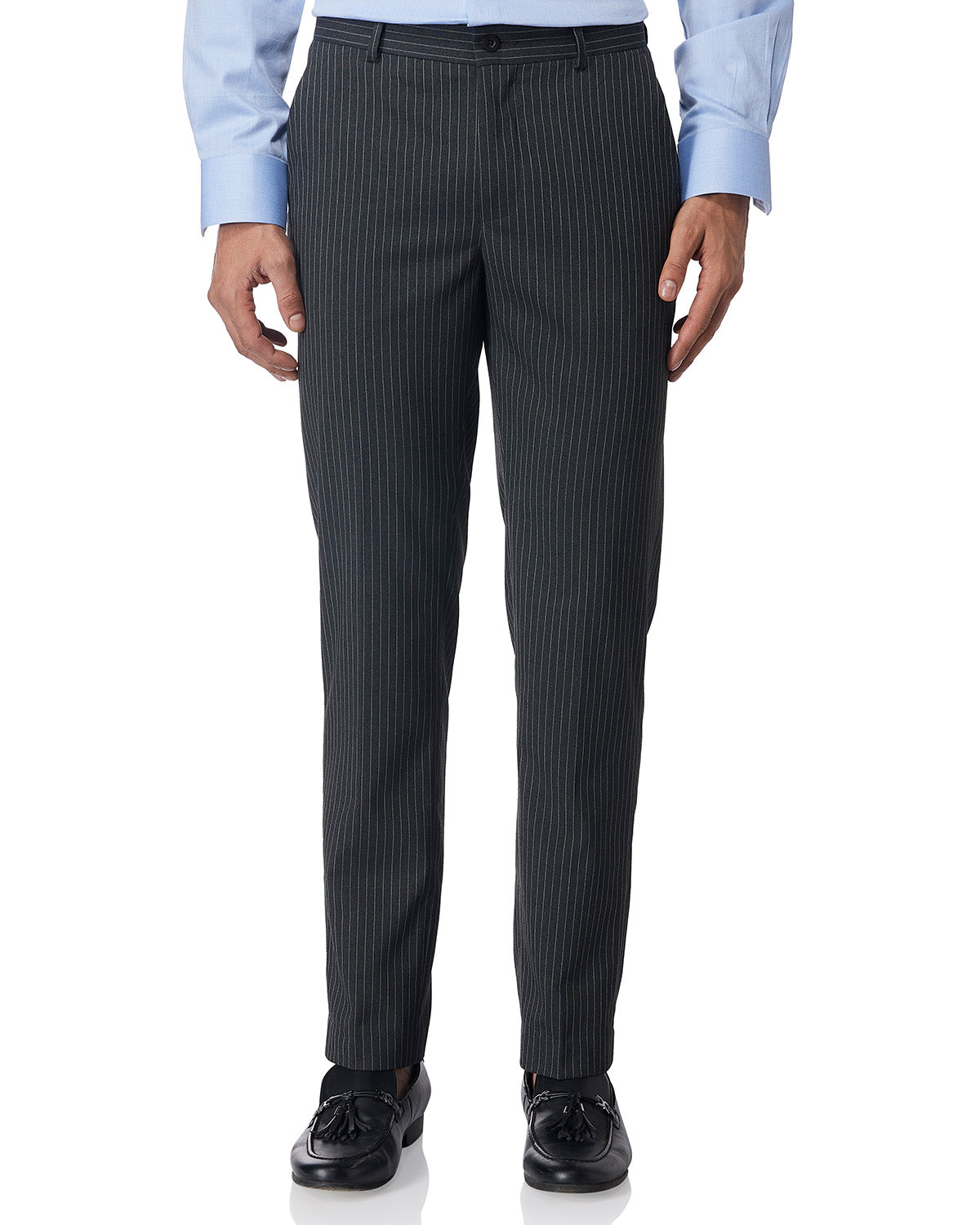 Orbis Striped Stretch Dress Pants - Black