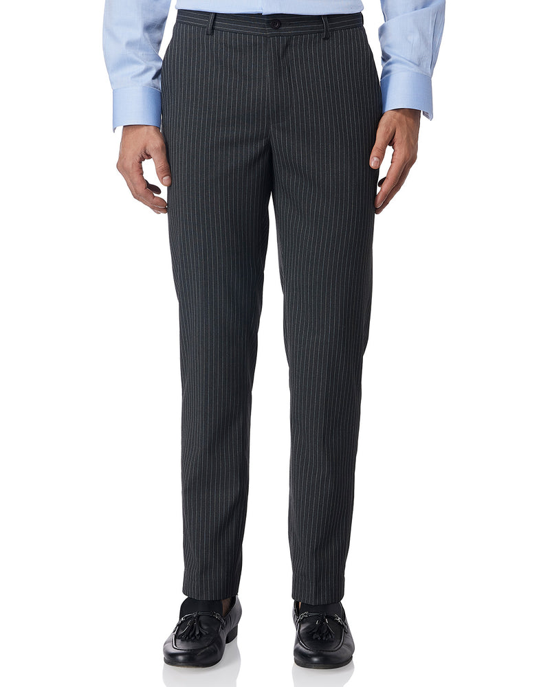 Orbis Striped Stretch Dress Pants - Black