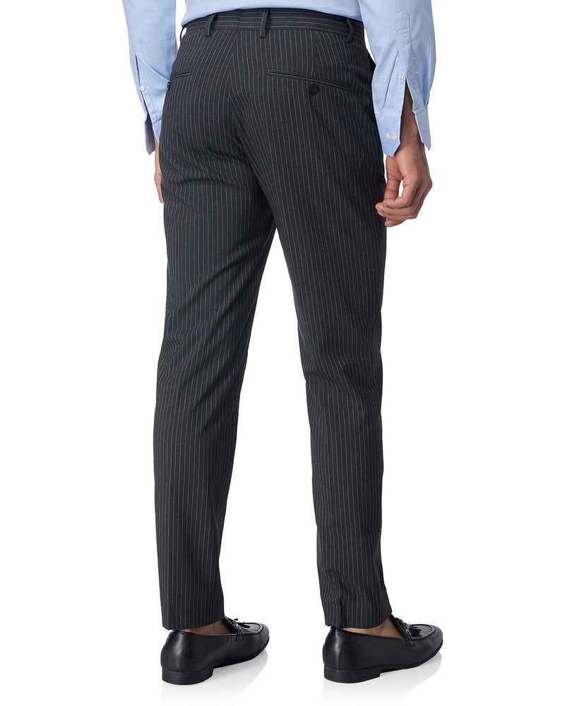 Orbis Striped Stretch Dress Pants - Black