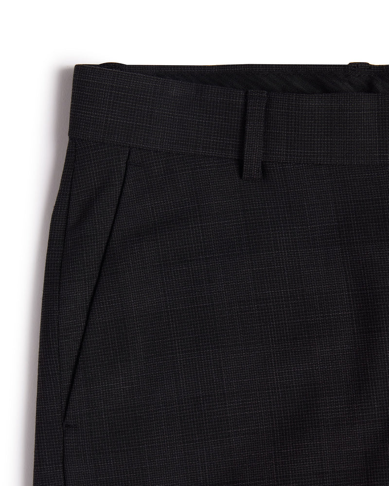 Quorum Checked Stretch Dress Pants - Black