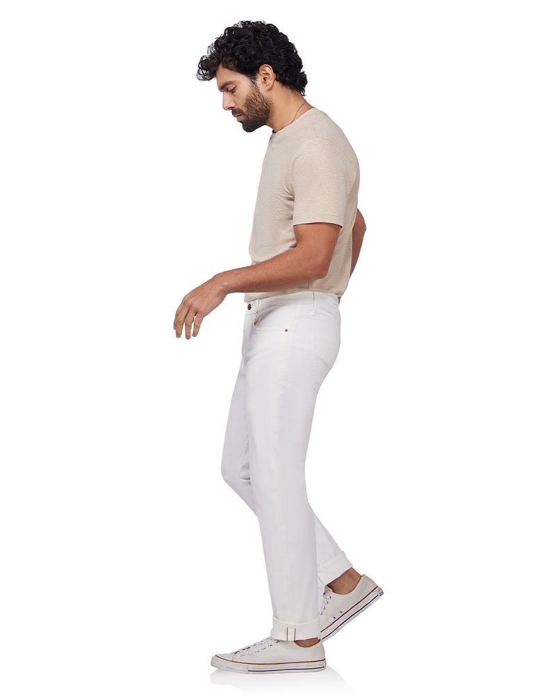Japanese Pure Twill Stretch Selvedge Jeans - White