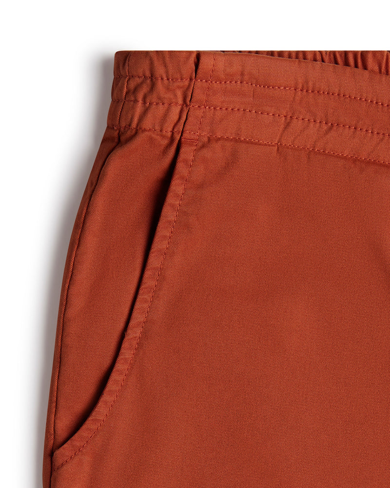 Urban Stretch Washed Shorts - Rust
