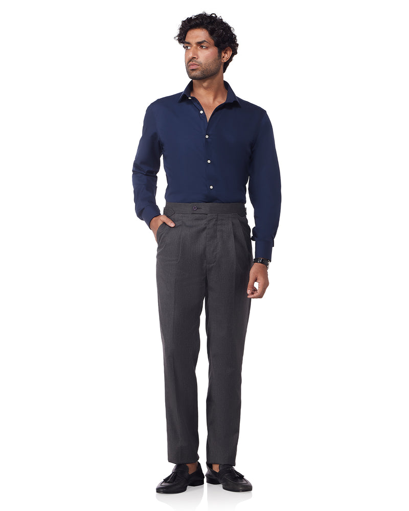 Davos Blended Wool Neapolitan Dress Pants - Grey