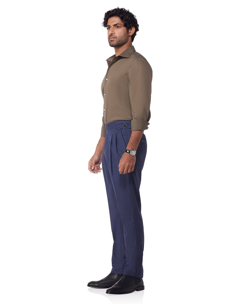 Antibes Striped Neapolitan Dress Pants - Blue