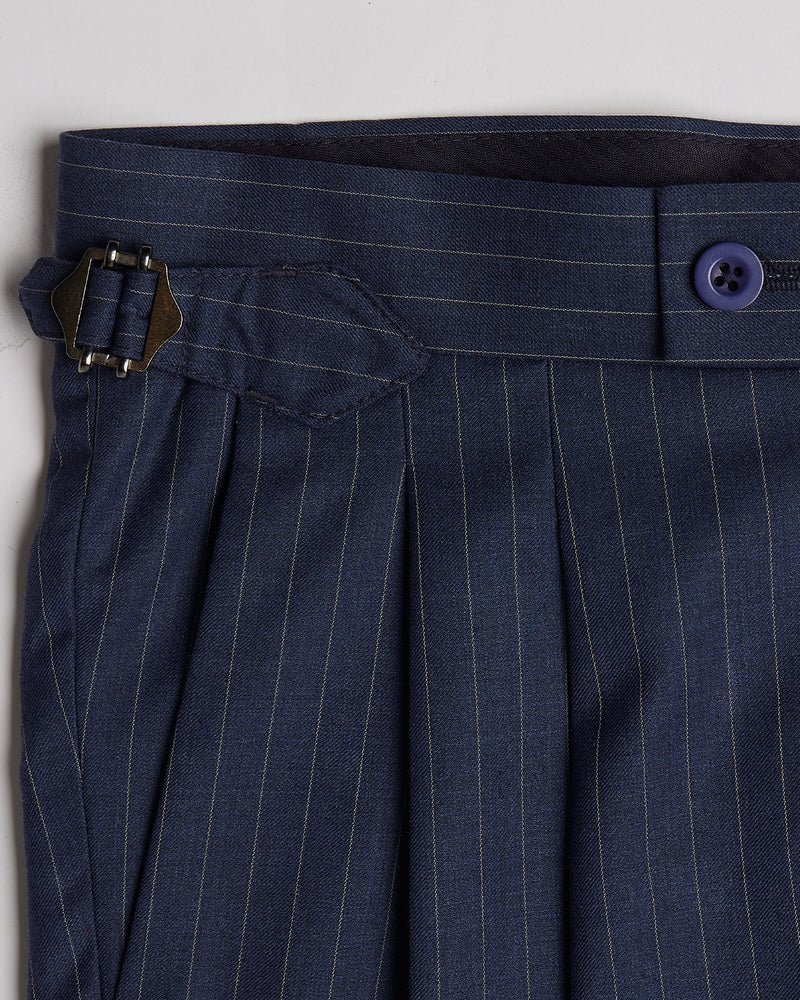 Antibes Striped Neapolitan Dress Pants - Blue
