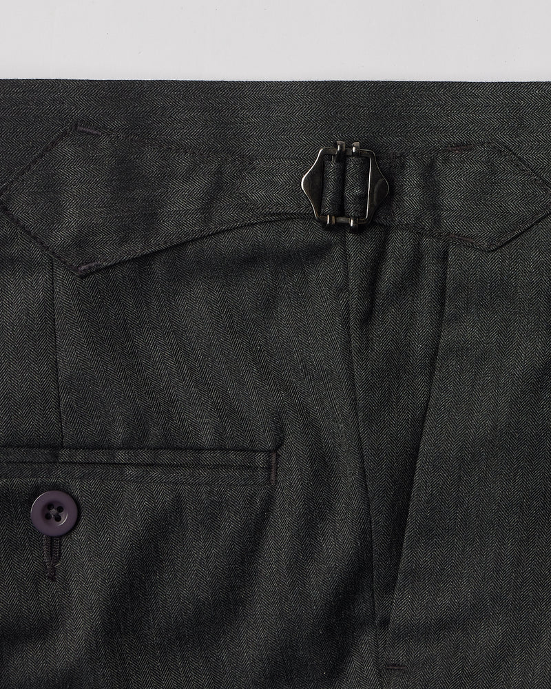 Davos Blended Wool Neapolitan Dress Pants - Grey