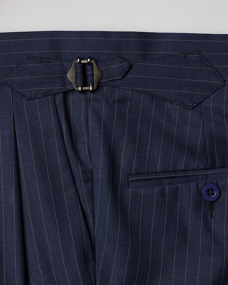 Antibes Striped Neapolitan Dress Pants - Blue