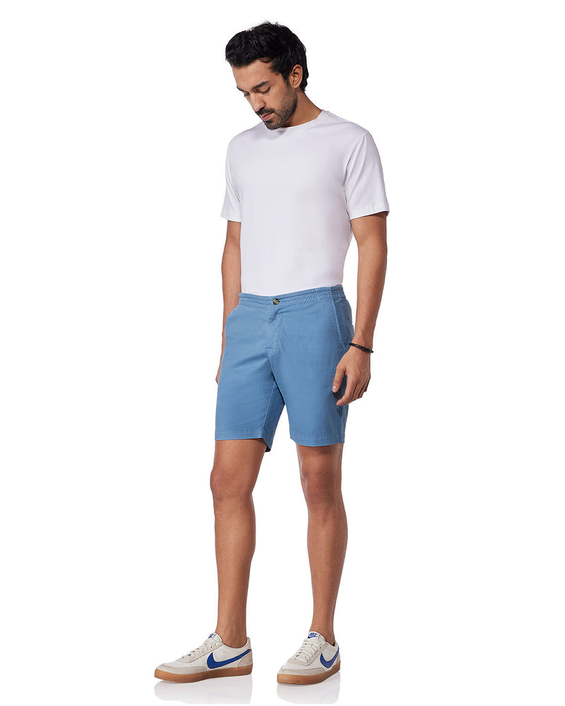 Urban Stretch Washed Shorts - Light Blue
