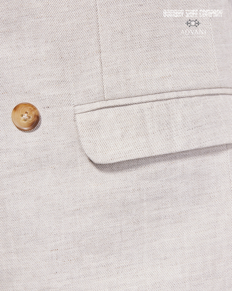 BSC x ALB | Serenade 100% Linen Double Breasted Blazer - Beige