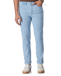 Iced Twill Stretch Jeans - Light Blue