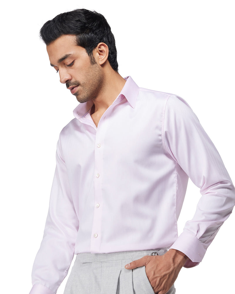 Pink Herringbone Shirt