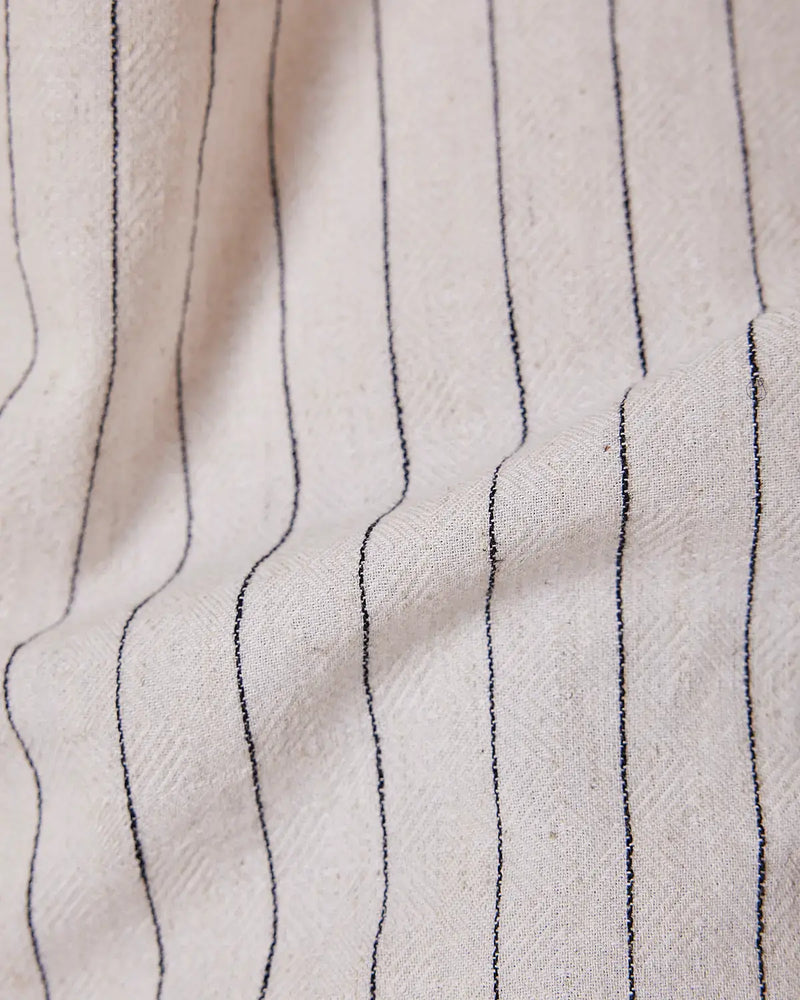 Black & Ecru Striped Shirt