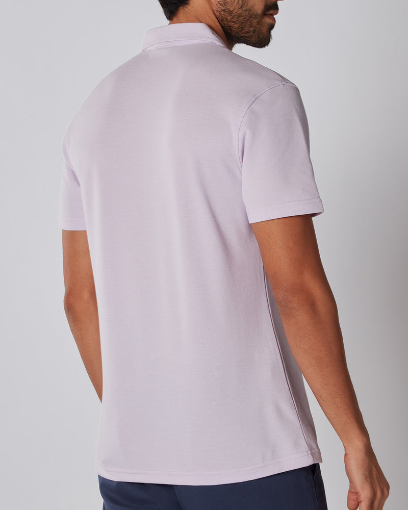 Signature Zipper Polo T-Shirt - Lavender