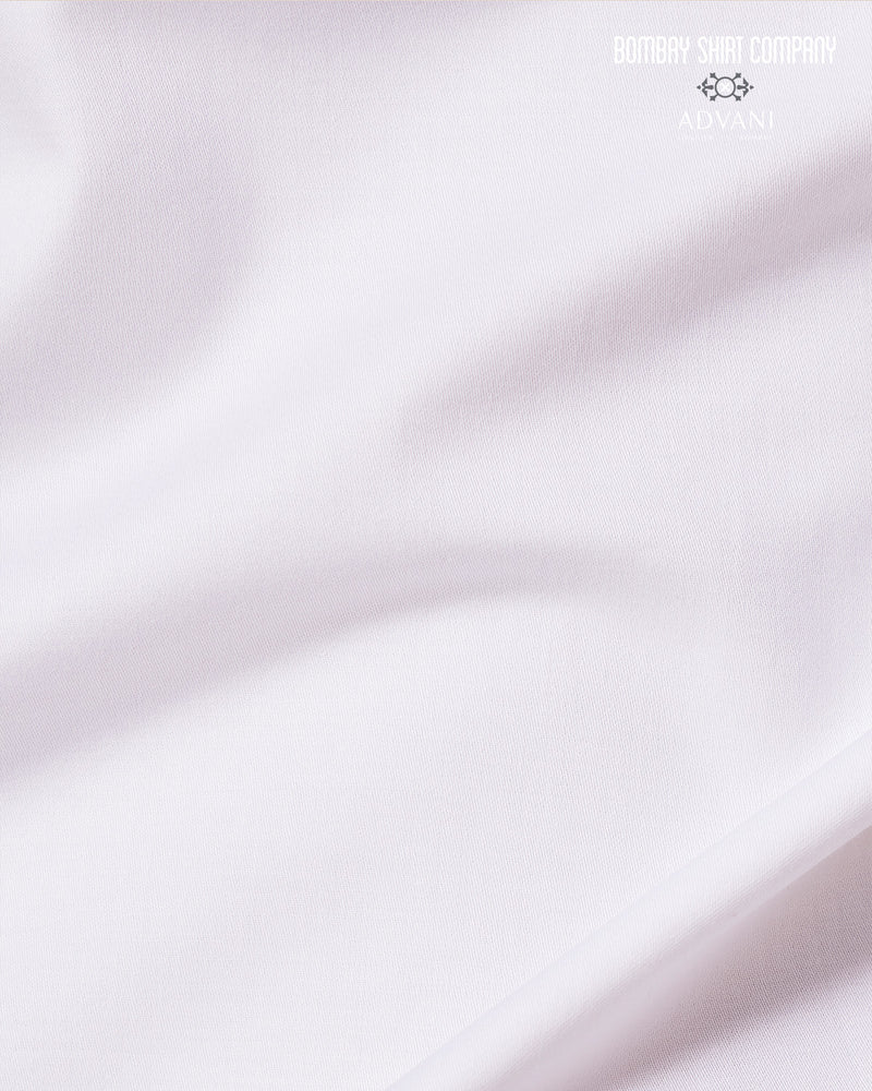 BSC x ALB | Grand Collar Satin Shirt - White