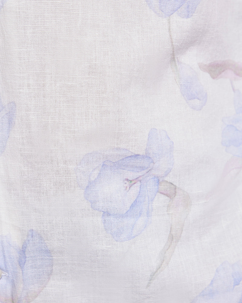 BSC x ALB | Terrace Cotton Linen Printed Shirt - Blue