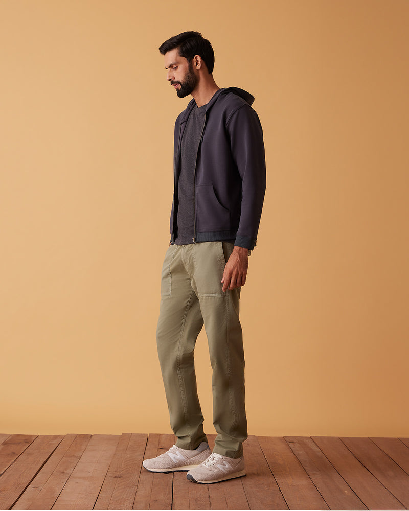 Luxe Journey Zipper Hoodie - Dark Grey