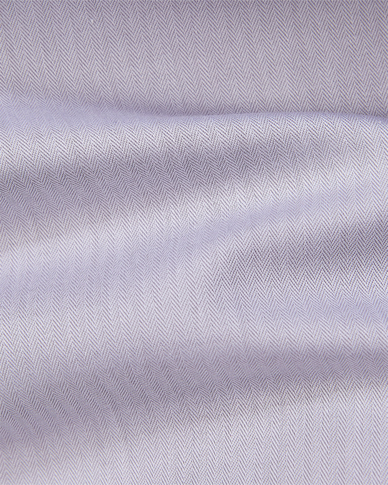 Grey Cotton Herringbone Shirt
