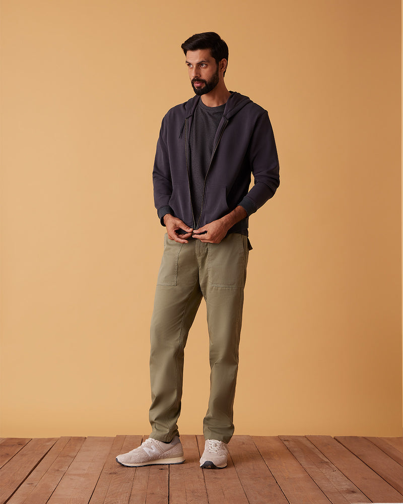 Luxe Journey Zipper Hoodie - Dark Grey