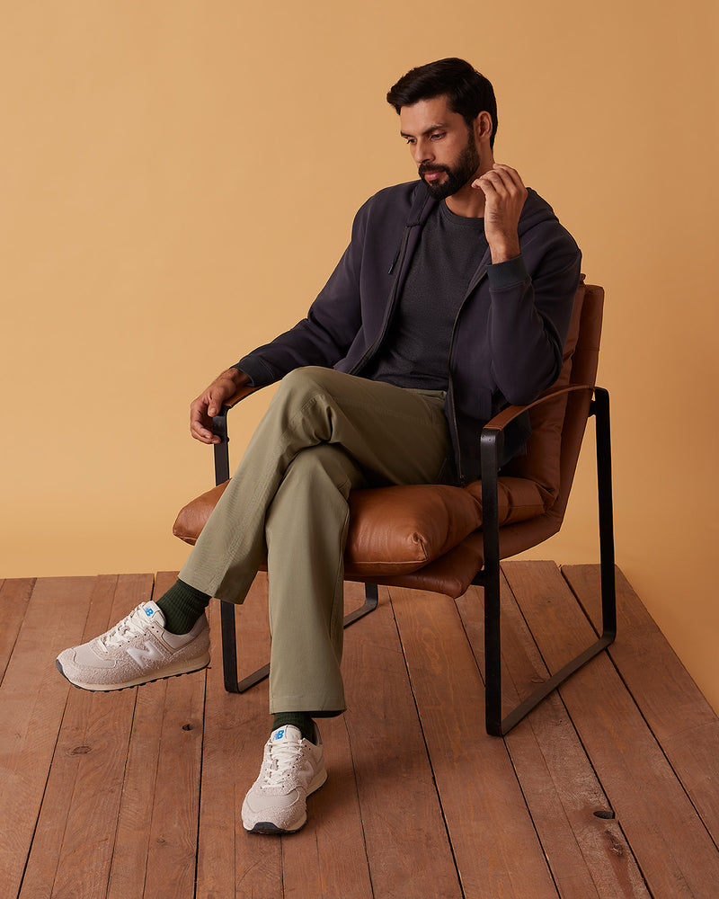 Luxe Journey Zipper Hoodie - Dark Grey