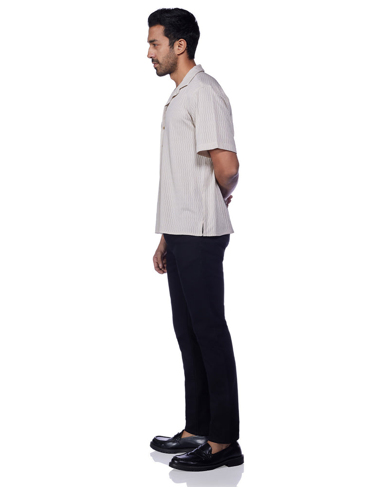 Ecru Dobby Knit Shirt