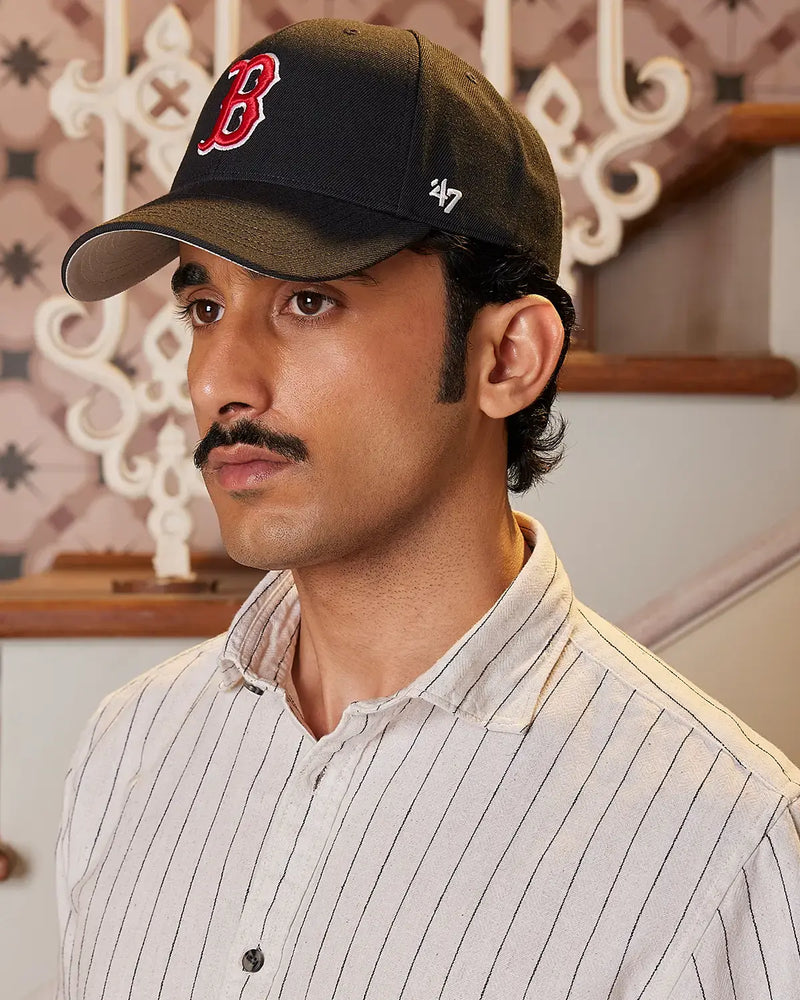 Black & Ecru Striped Shirt