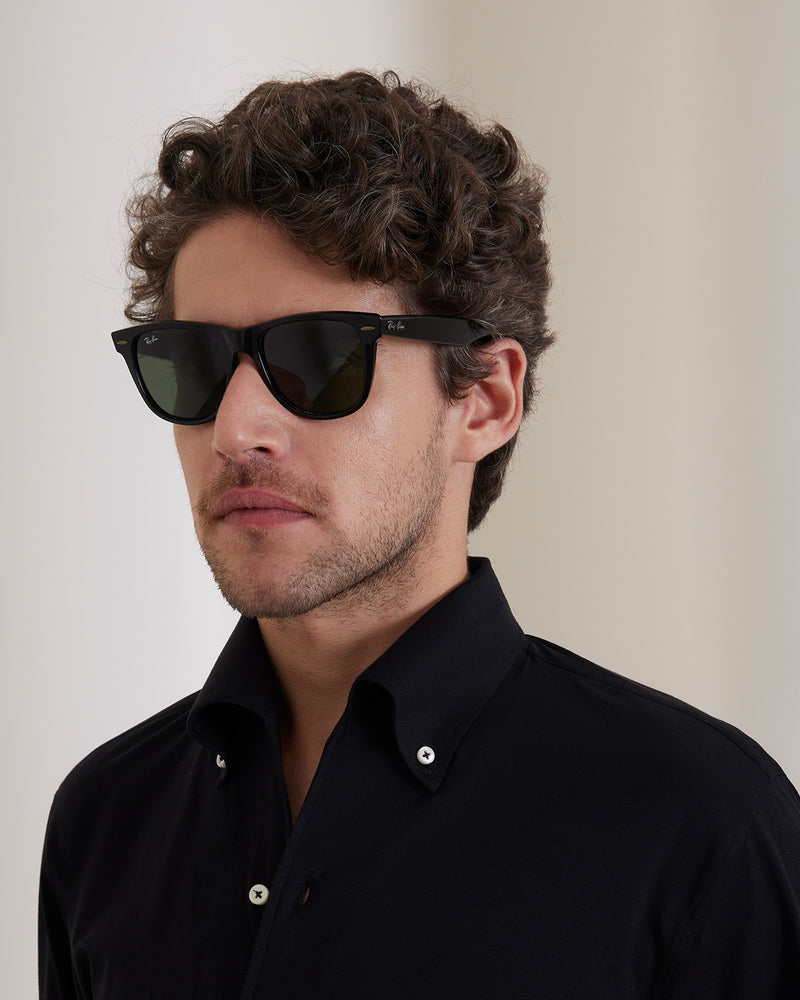 Black Stretch Knit Shirt