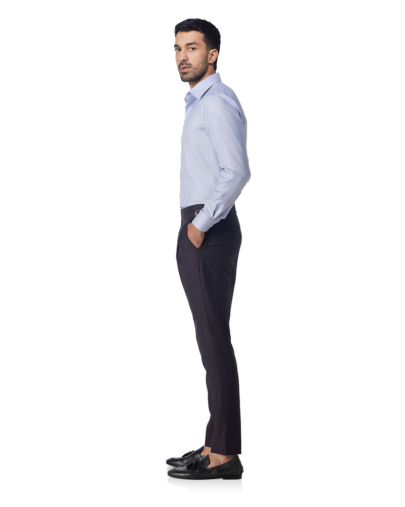 Dark Blue & White Dobby Shirt