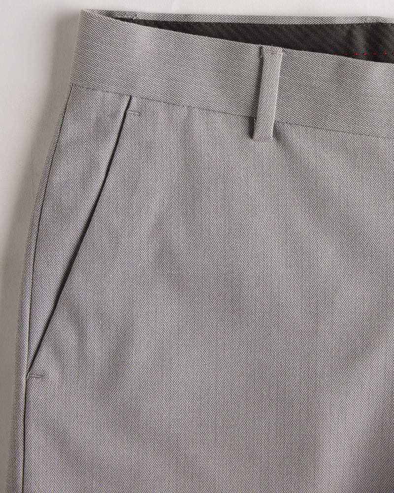 Valiant Herringbone Dress Pants - Grey