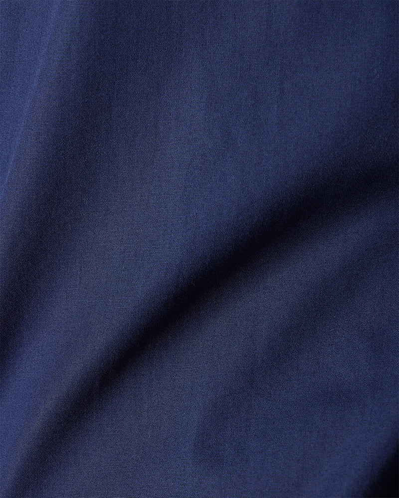 Navy Smooth Cotton Poplin Shirt