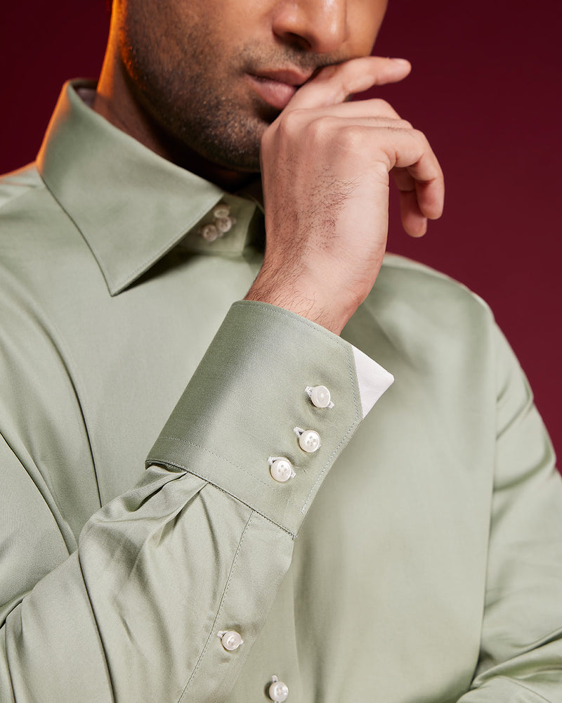 BSC x ALB | Gatsby Shirt - Metallic Green