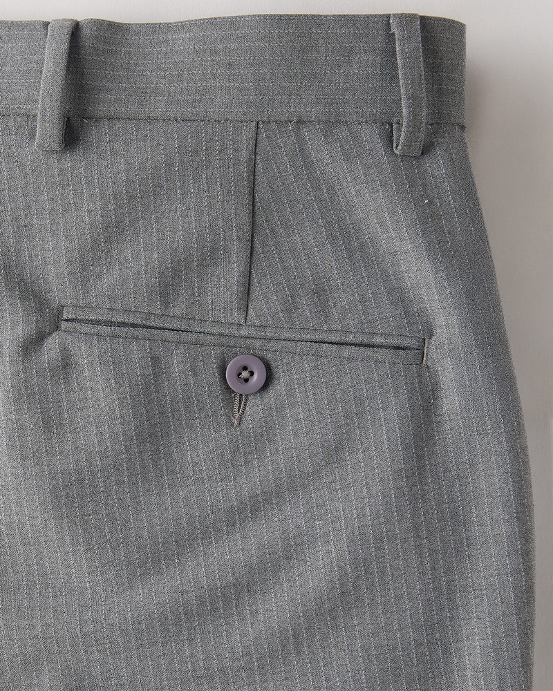 Baron Stripe Stretch Dress Pants - Grey
