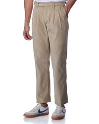 Sierra Corduroy Pleated Chinos  - Beige
