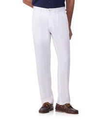 Palmscape Cotton Linen Pants - White