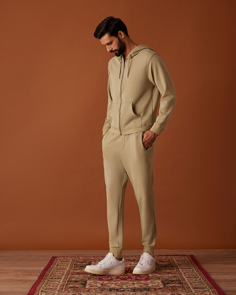 Luxe Journey Zipper Hoodie - Green