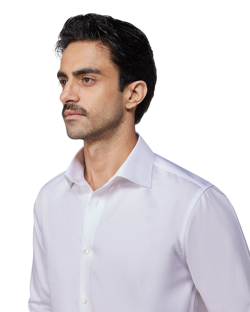 White Bold Twill Shirt