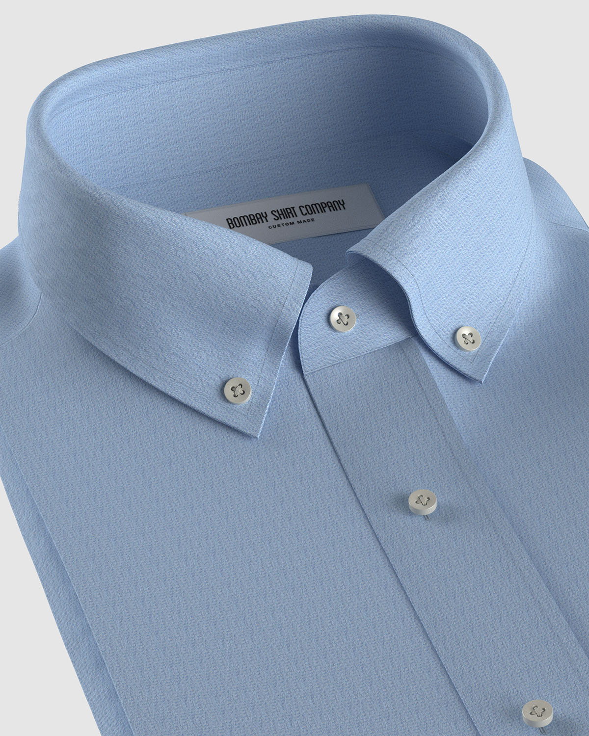 Wrinkle-Free Bamboo-Blend Dobby Shirt - Light Blue