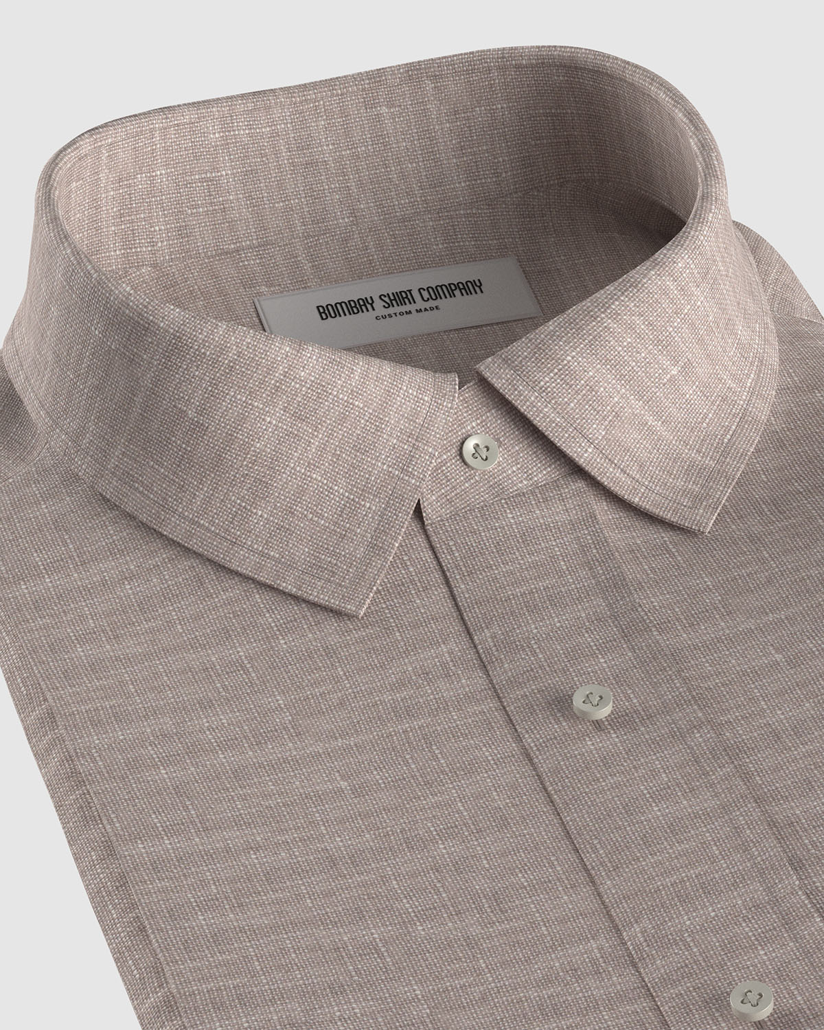 100% Linen Shirt - Light Brown