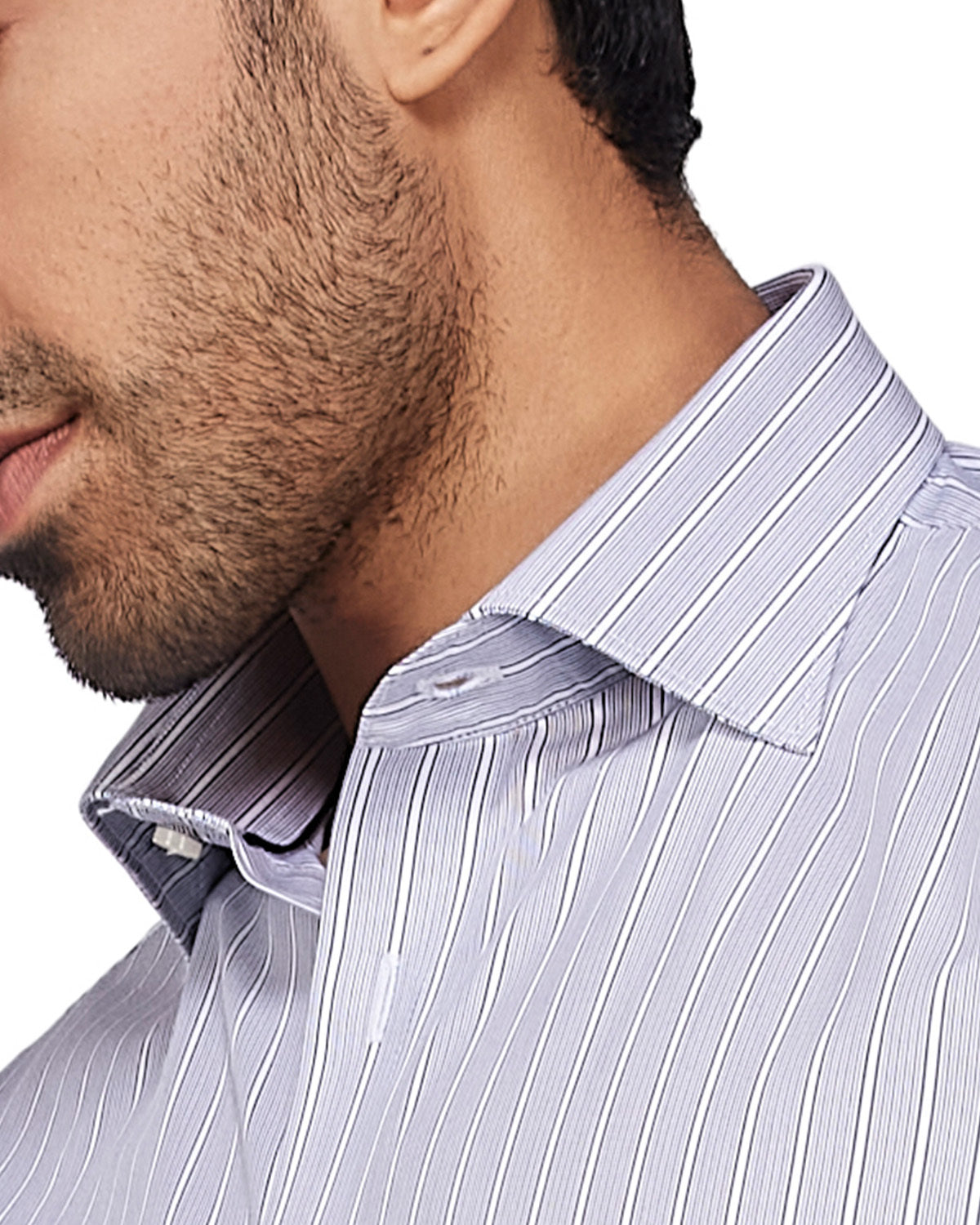 Blue & White Poplin Striped Shirt