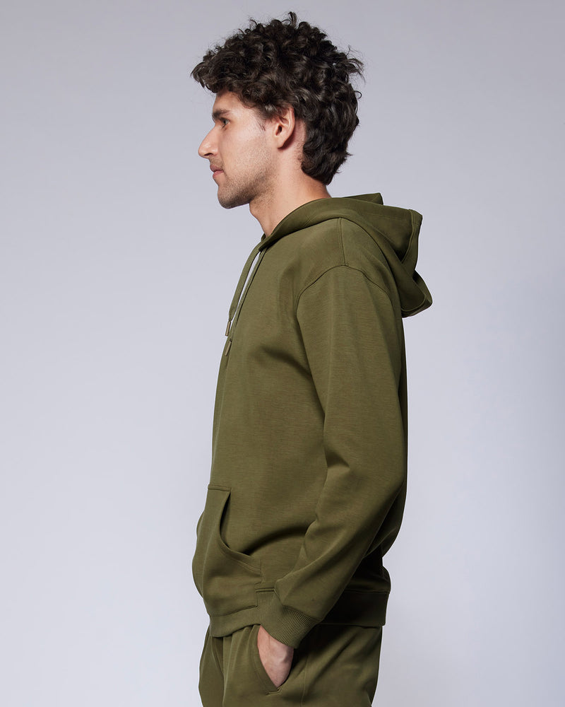 Luxe Travel Pullover Hoodie - Olive