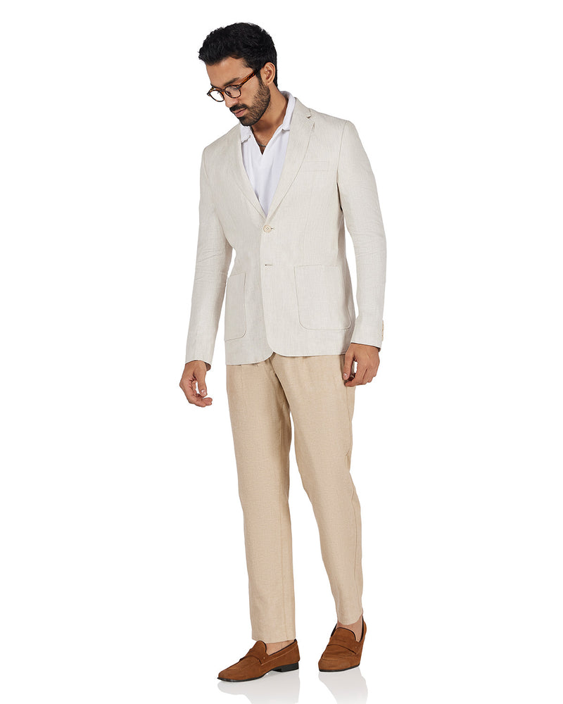 The Chestnut Ridge Linen Blazer - Ecru