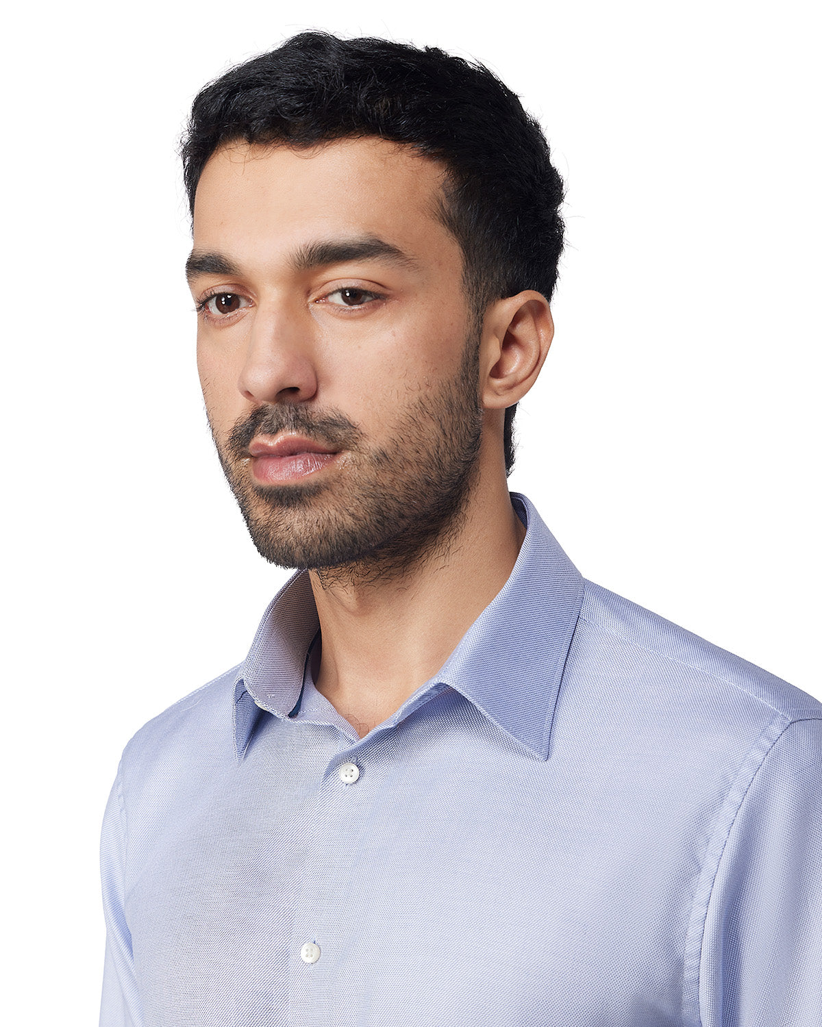 Dark Blue & White Dobby Shirt