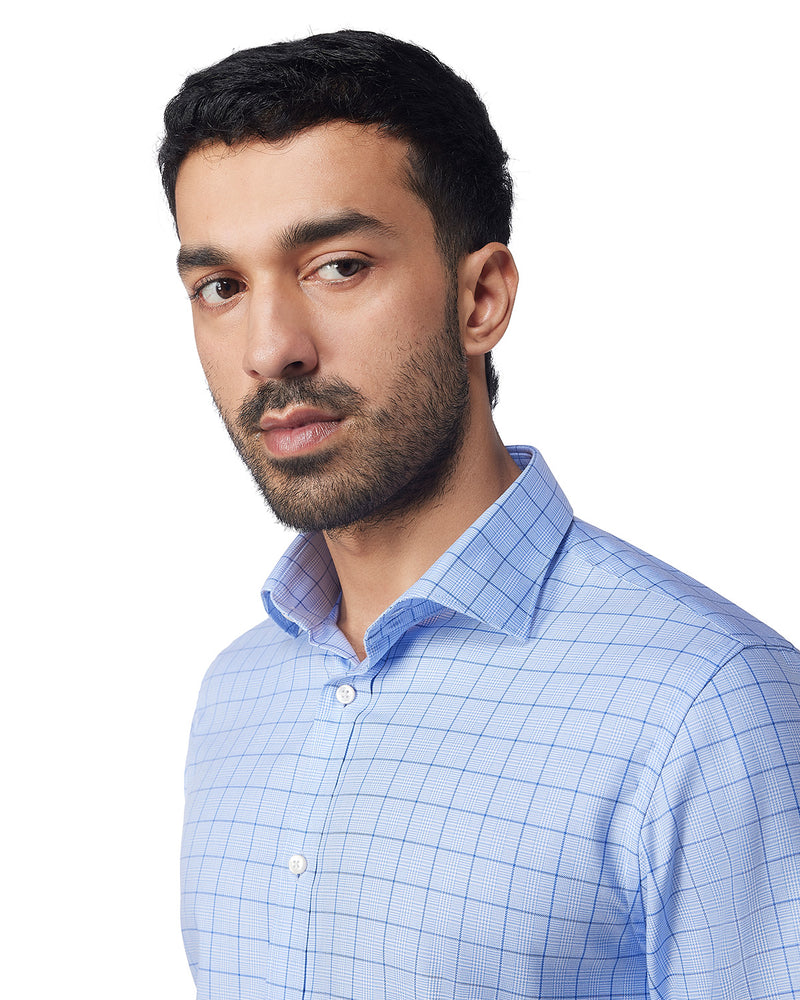 Blue Glen Plaid Checked Shirt
